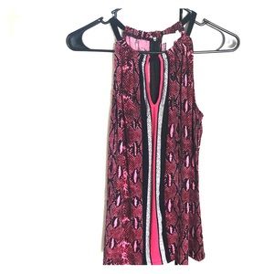 Michael Kors pink snake skin print top. Size S